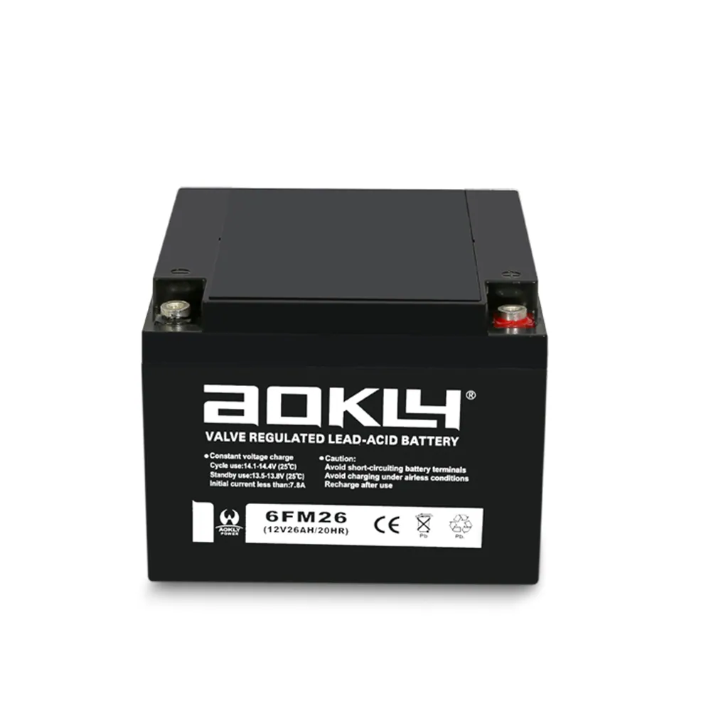מצבר אטום AOKLY-26AH 12V 6-FM-26 165*125*170