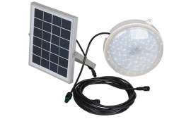 פאנל סולארי + תאורה 12W