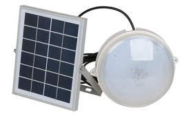 פאנל סולארי + תאורה 12W