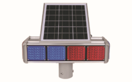 פאנל סולארי + תאורה אדום כחול – 4 מנורות